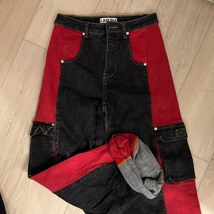 I.AM.GIA. Bessi pants in black and red